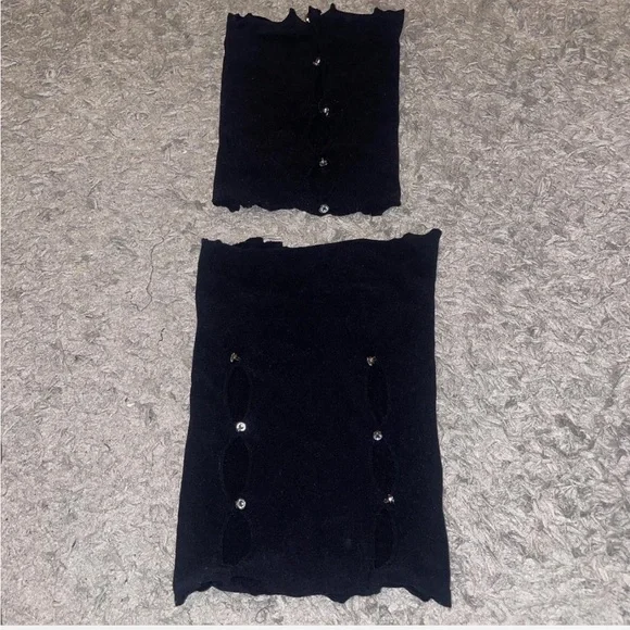 White Fox Black Skirt Set - Picture 2 of 5